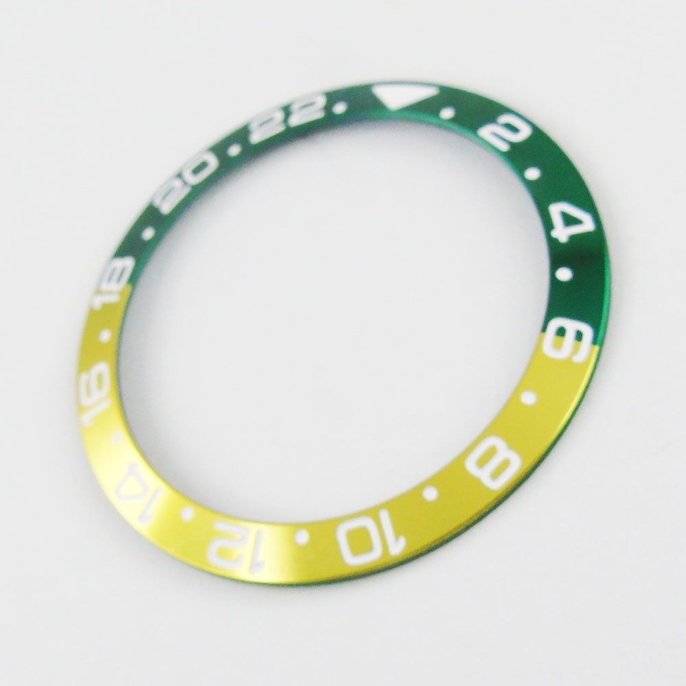 38mm*30.6mm Bezel Watch Insert Fit For 40mm GMT Automatic Men's Watch Aluminum Bezel Ring Red/Blue/Purple/Green/Gold