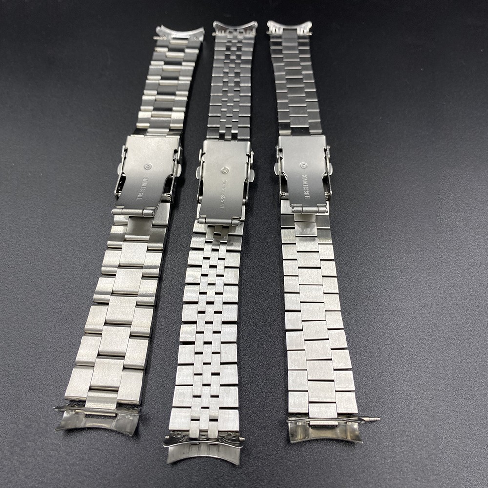 316L الفولاذ المقاوم للصدأ المحار Watchband ل Seiko الرجال ساعة اكسسوارات الصلبة اليوبيل سوار منحني حزام 18/19/20/21/22/23/24 مللي متر