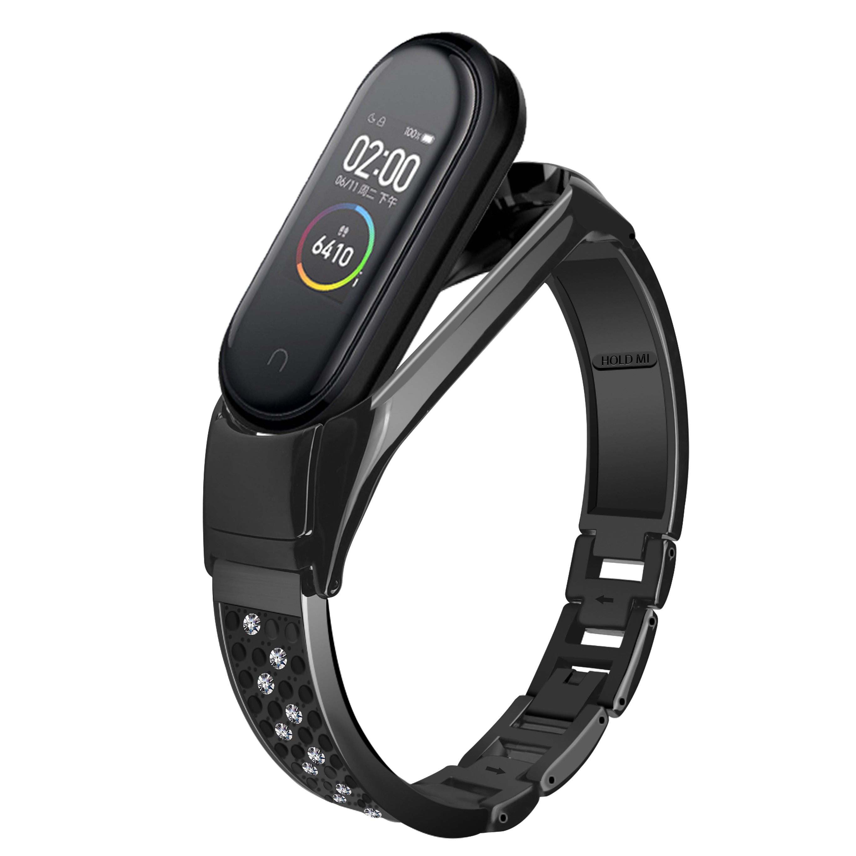 المعادن سوار ل Mi الفرقة 2 3 4 5 6 NFC الفولاذ المقاوم للصدأ استبدال حزام ل شاومي Mi الفرقة 5 Band4 حزام Miband 5 اكسسوارات