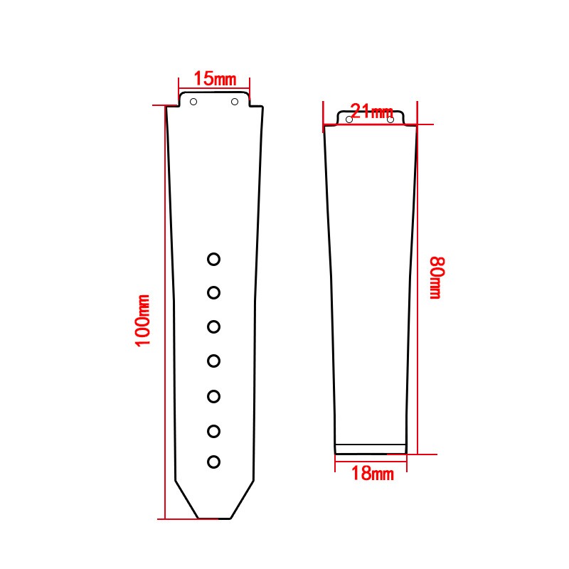 Women Silicone Strap 15mm x 21mm For Hublot Watch Strap Rubber Strap Waterproof Sport Watch Accessories