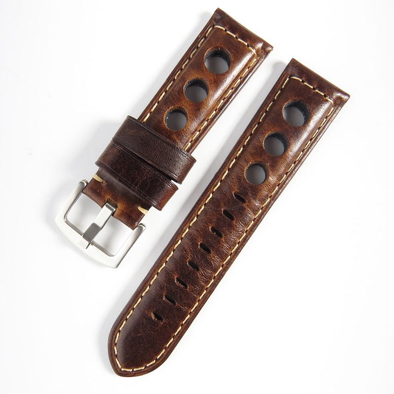 Retro Watch Strap 20mm 22mm 24mm Genuine Leather Watches Men Women Wristwatch Accessories Correa Samsung Galaxy Active 2