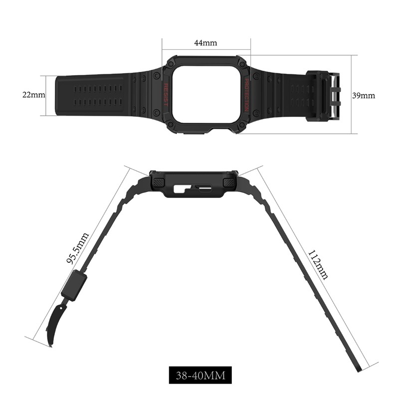 علبة من البولي يوريثان + حزام ل iWatch سلسلة 7 6 SE 5 4 حزام الساعات واقية ل أبل ساعة 38 مللي متر 42 مللي متر الرياضة حزام سوار اكسسوارات