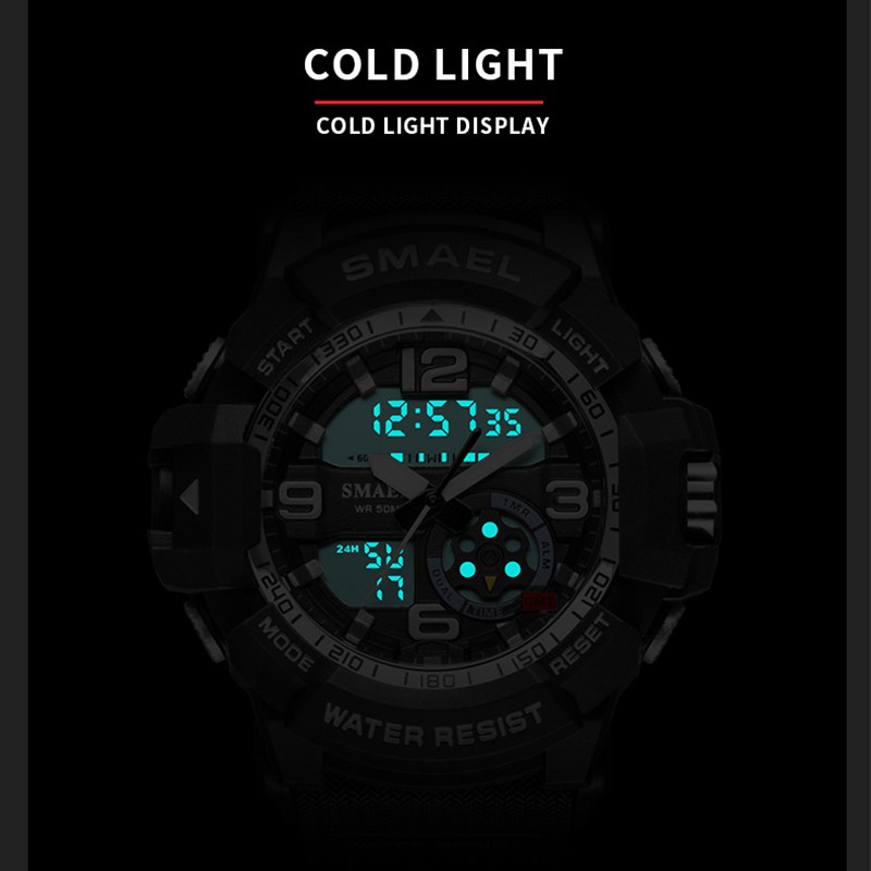 Sport Watch Men Watches Waterproof Alarm Clock Auto Date LED Digital reloj hombre 8036 Military Watches Quartz Wristwatches