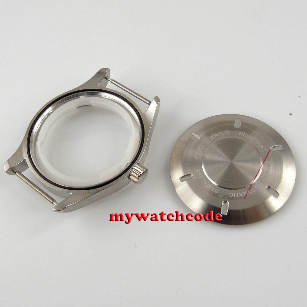 40mm Arc Glass 316L Stainless Steel Watch Case Fit NH35A NH36A Movement