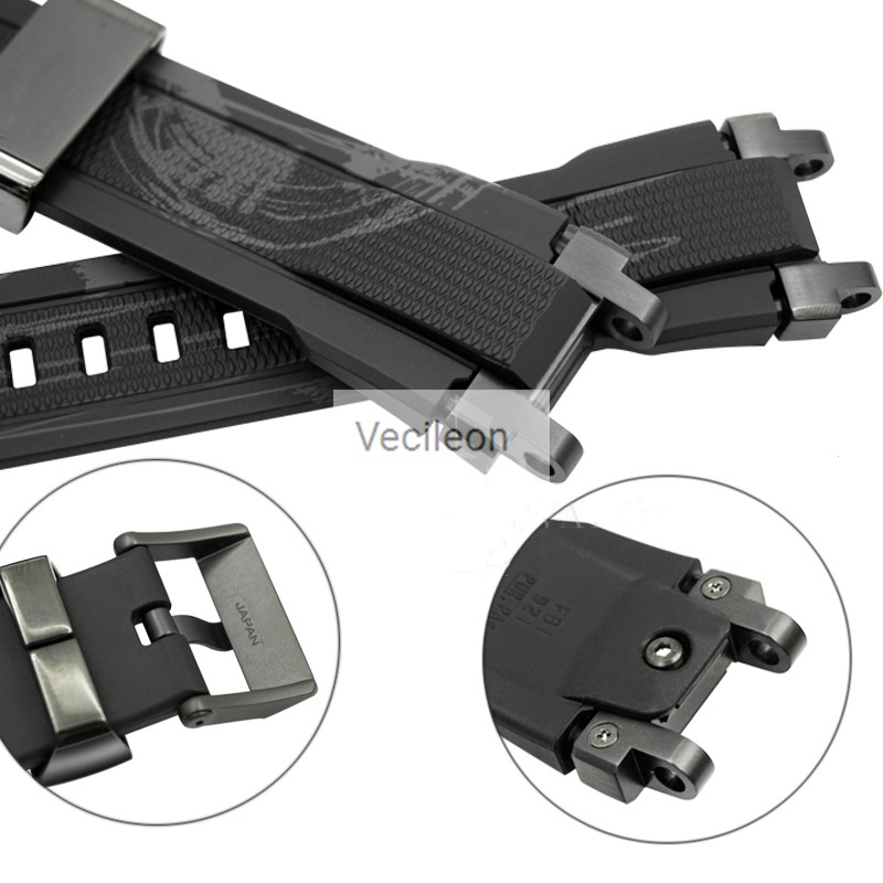 High Level Genuine Resin Watch Strap For MTG-B1000 G1000 Watch Adjustment Accessories Strap Adapters Screws With Tools