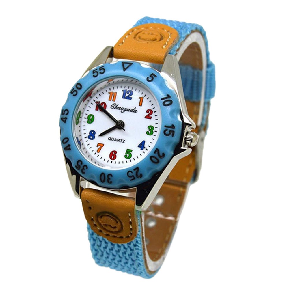 Hot Sale Cute Kids Watch Waterproof Quartz Watches For Boys Girls Sports Wristwatches Kids Clock Nylon Strap Student Gifts