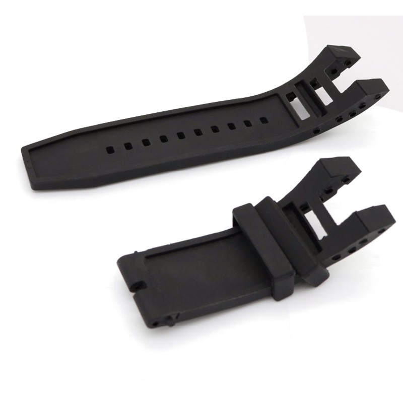 CARLYWET New Style Men Women Black Strap Silicone Rubber Replacement Strap Special Popular Strap