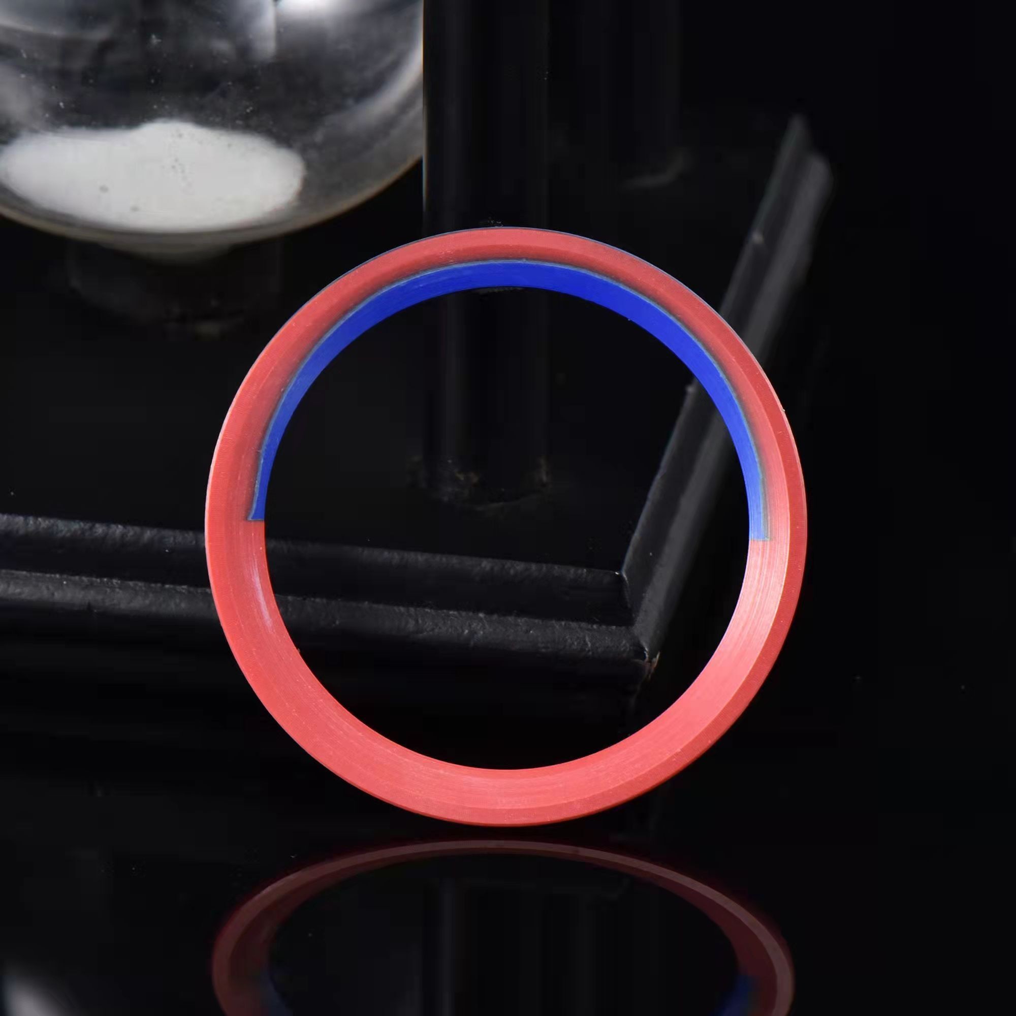 38*30.8mm oblique bezel ceramic insert GMT blue red circle white high-end luxury men's watch accessories popular item