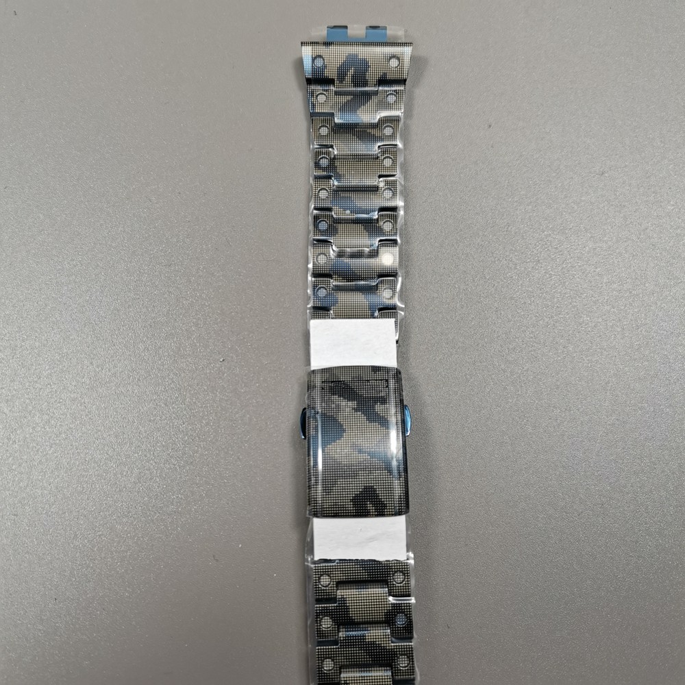 Genuine GMW-B5000 Blue Camouflage Titanium Watchband  With Tools and Scews