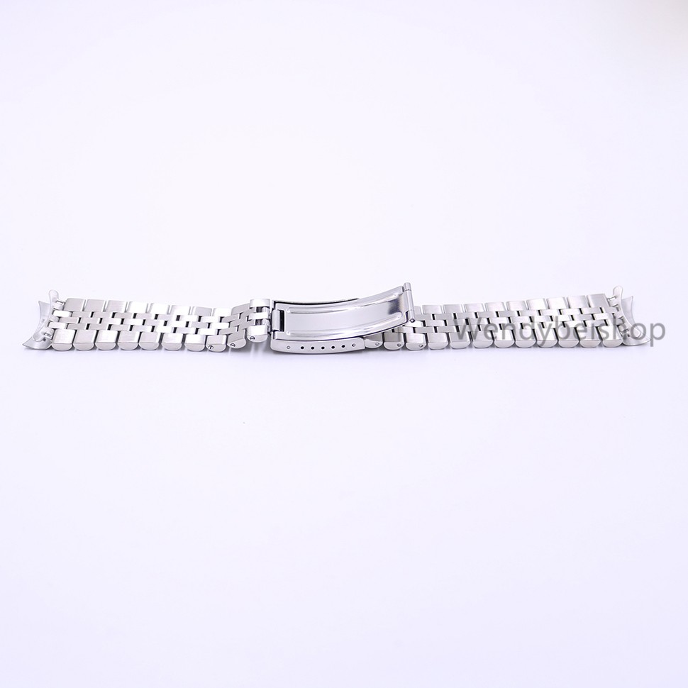 19 20 22mm Hollow Curved End Solid Screw Links Steel Replacement Watch Band Vintage Jubilee Bracelet for Rolex