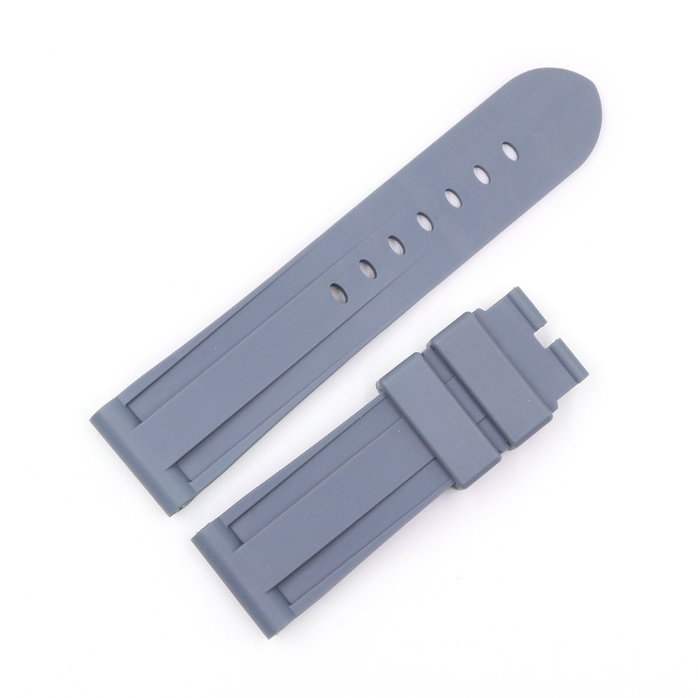 Rolamy - Silicone Rubber Replacement Watch Band, 22 24mm, High Quality, Dark Blue, Luxury, Water Resistant, For Panerai Lighting