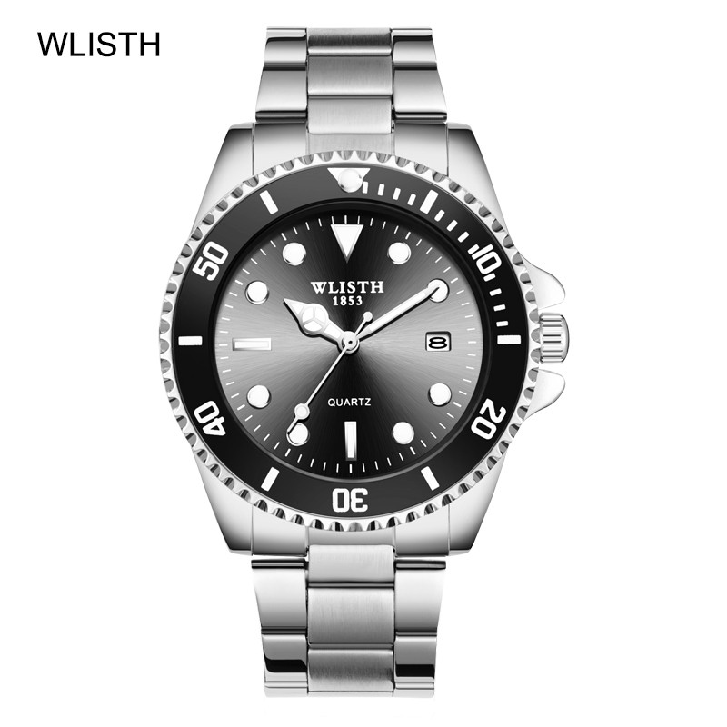 2022 WLISTH Design New 40mm Men Luxury Quartz Movement Wrist Watch Men Stainless Steel Waterproof Watch Relogio Masculino