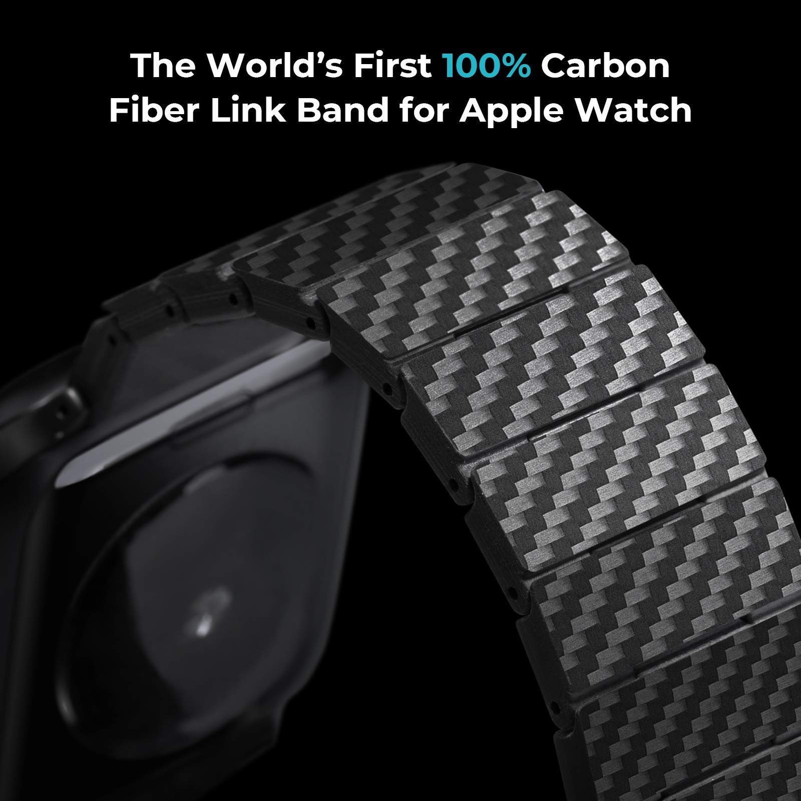 Carbon Fiber Strap for Apple Watch Band 45mm 44mm 42mm 41mm 40mm 38mm Lightweight Connect Bracelet Strap iWatch Serie 3 4 5 6 SE 7