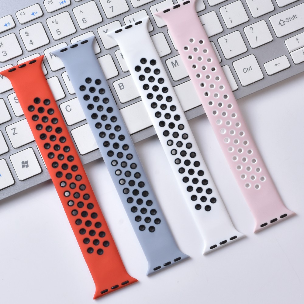 Solo Loop Strap for Apple Watch Band 44mm 40mm 38mm 42mm Breathable Silicone Flexible Strap Bracelet Band iWatch Series 3 4 5 SE 6