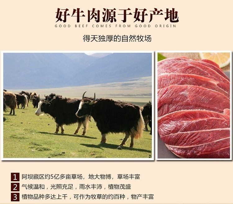 Authentic beef jerky spiced hand ripped yak jerky Sichuan specialty entertainment ready to eat not spicy snack five smells