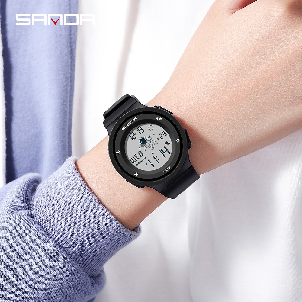 SANDA 2022 New Fashion Sport Women's Watches Digital Watch Waterproof Female Watch 5ATM Waterproof Relogio Feminino 2121