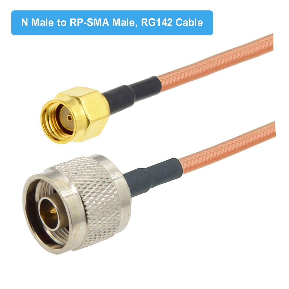 BEVOTOP RG142 N Male Plug to SMA Male RF Connector Cable Adapter Jumper Coaxial Pigtail RG-142 Extension Cord 10cm 15cm 50cm 1m