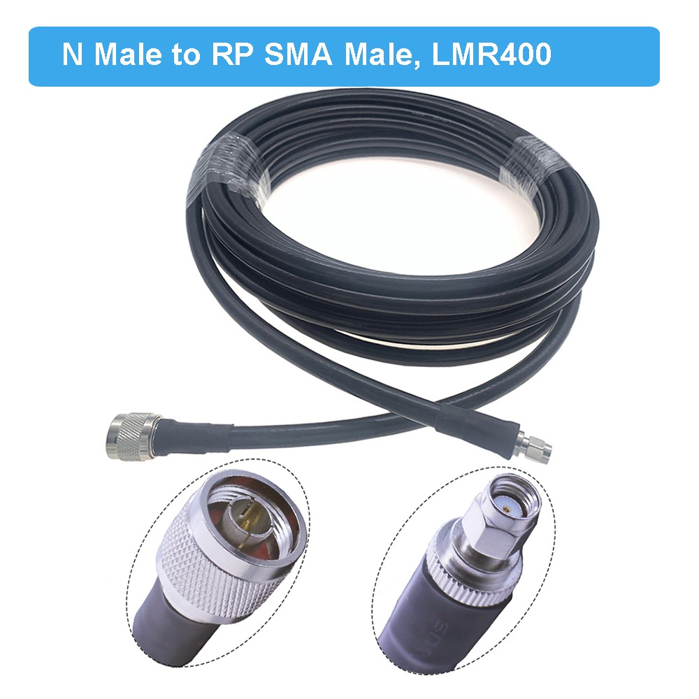 LMR400 Cable RP-SMA Male to N Female 50 Ohm RF Coax Extension Jumper Pigtail for 4G LTE Cellular Amplifier Phone Signal Booster