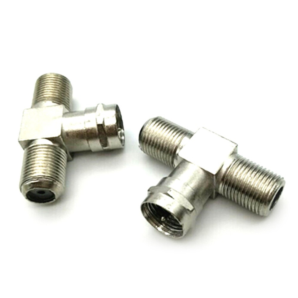 1pc F Socket T Splitter Adapter Hot SMA Male to Two SMA Female Triple T RF Adapter Connector 3 Way Splitter New