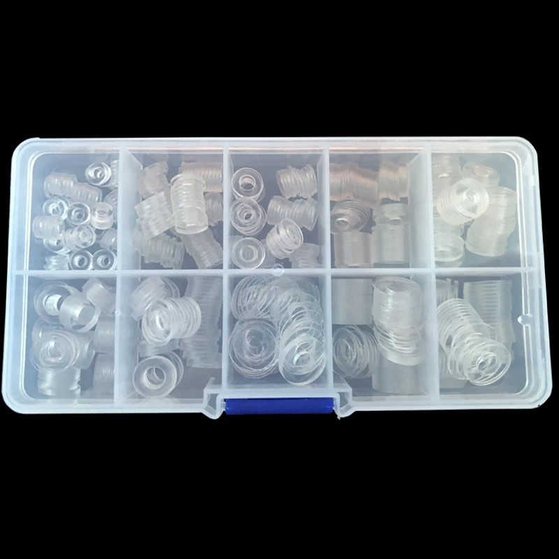 500pcs PVC Washers M3 M4 M5 M6 Soft/Hard Plastic Gasket Transparent Insulation Flat pading Screws Assortment