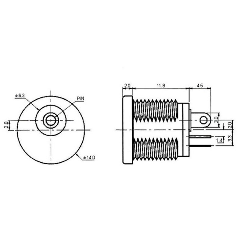 10pcs DC Jack Socket 5.5*2.1