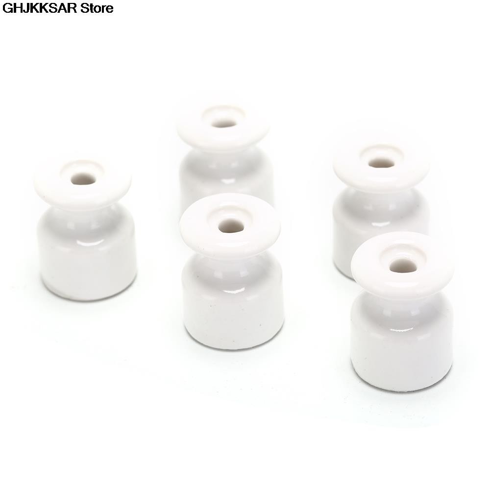 5pcs/lot Porcelain Wall Insulator Wire Ceramic Insulators High Frequency Electrical Porcelain Ceramic Insulator New