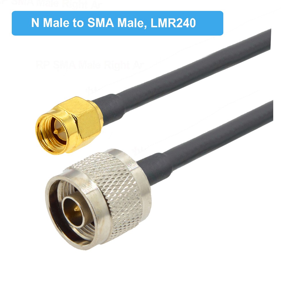 LMR240 Pigtail N Female to SMA Male Plug RF Adapter 50ohm 50-4 RF Coaxial Cable Jumper 4G 5G LTE Extension Cord 50cm~50m