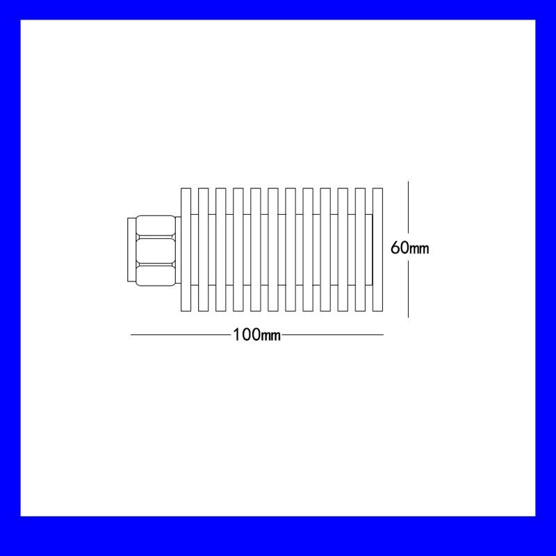 100W UHF PL259 Male Coaxial RF Plug Connector Terminate Dummy Load 1GHz 50ohm Nickel Plated RF Accessories