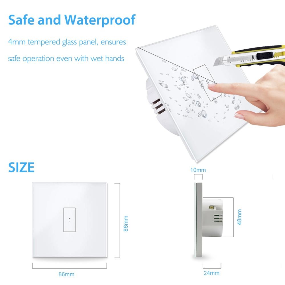 EU WiFi Boiler Water Heater Switch 4400W Tuya Smart Life App Remote Control ON OFF Timer Voice Control Google Home Alexa Echo