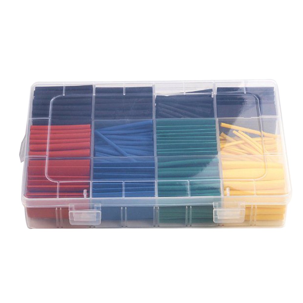 530/164pcs Heat Shrink Tubing Insulation Shrinkable Tube Electronic Assortment Flame Retardant Polyolefin Insulated Sleeve Kit