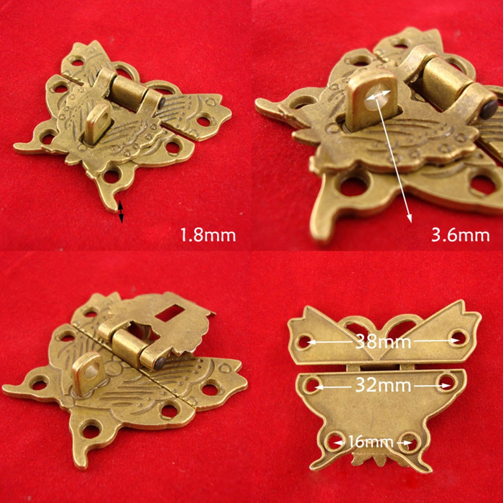 Beautiful Design Antique Bronze Hasp Latch Jewelry Wooden Box Cabinet Lock Buckle Locks Handle Hardware 50*43mm