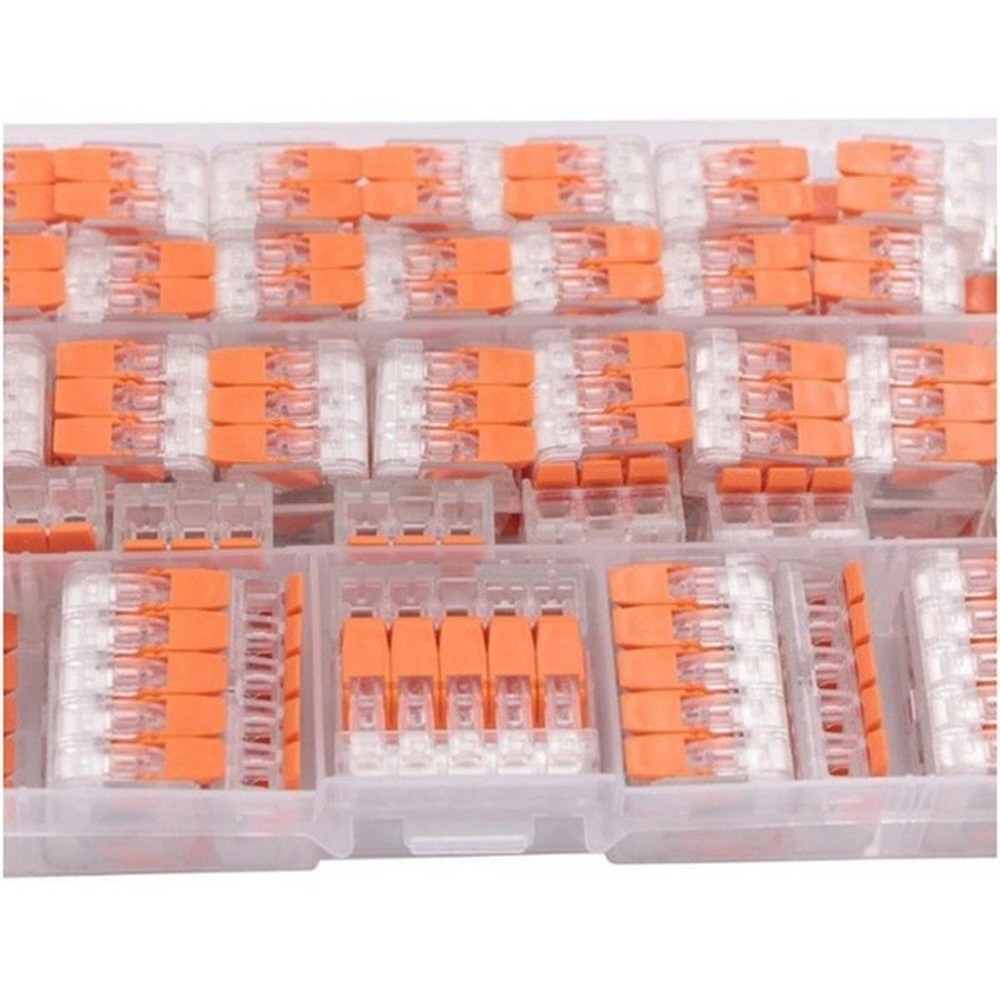 75pcs 221 Electrical Connectors Wire Block Clamp Cable Terminal Reusable Small Quick Home Connector Wire Terminal