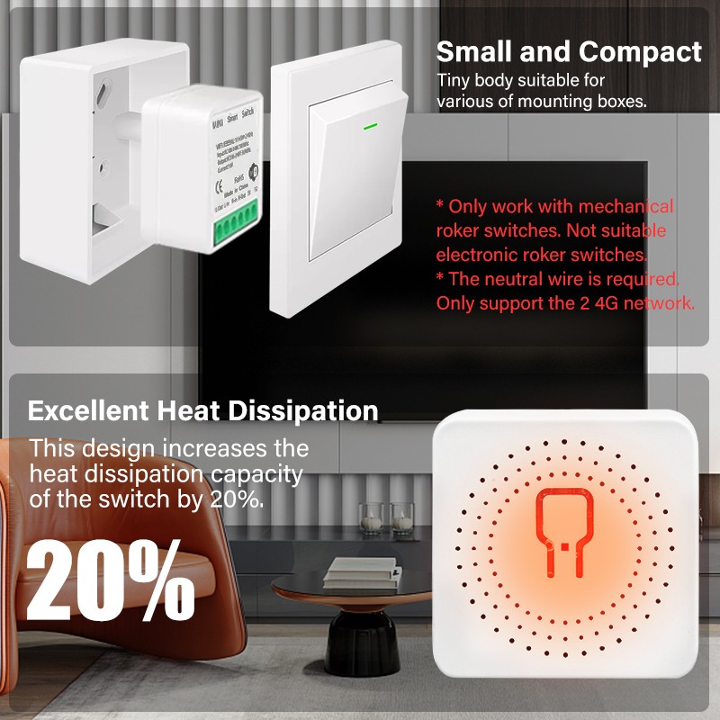 Tuya Smart WiFi Switch Yandex Alice Smart Home Wireless Switch Alexa Google Home 16A Timer Voice Control DIY Automation Module