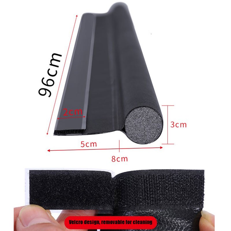 Heavy Duty Single Sided PU Leather Door Sweep for Door Bottom Seal Dust Noise Insulation Weather Stripping Draft Guard