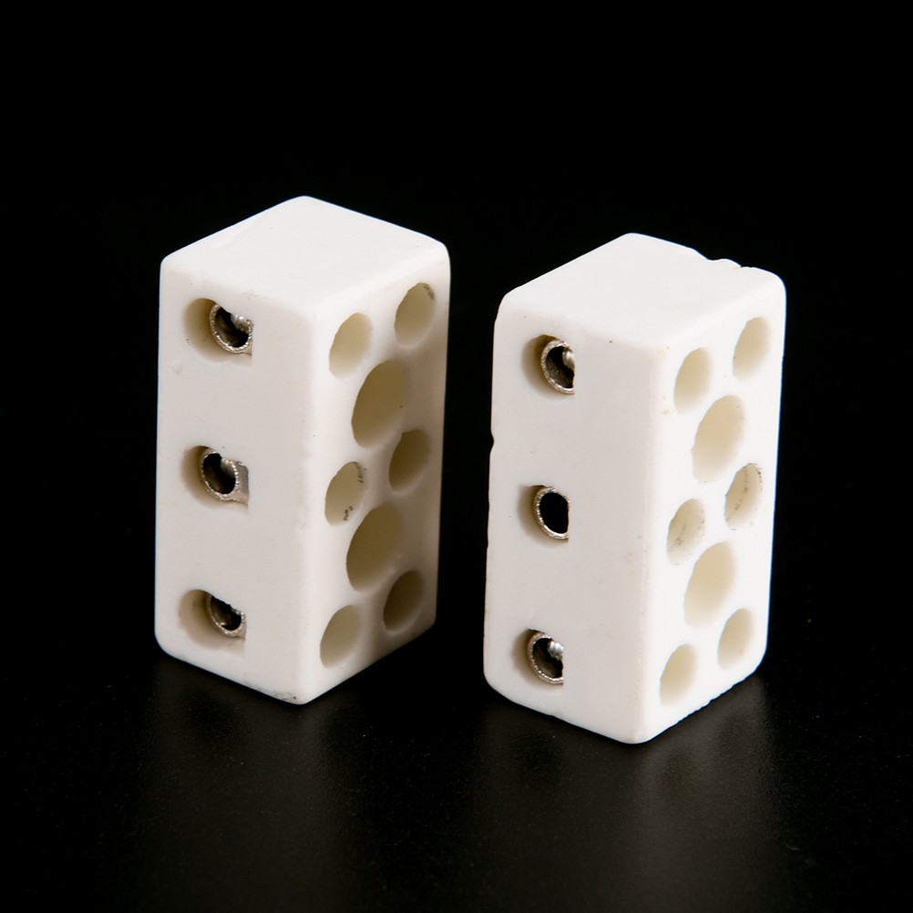 2pcs/lot 425 Degree 10A-3P Ceramic Bits Post Terminal Blocks for SOS 10A 250V Electrical Equipment Connectors Terminals