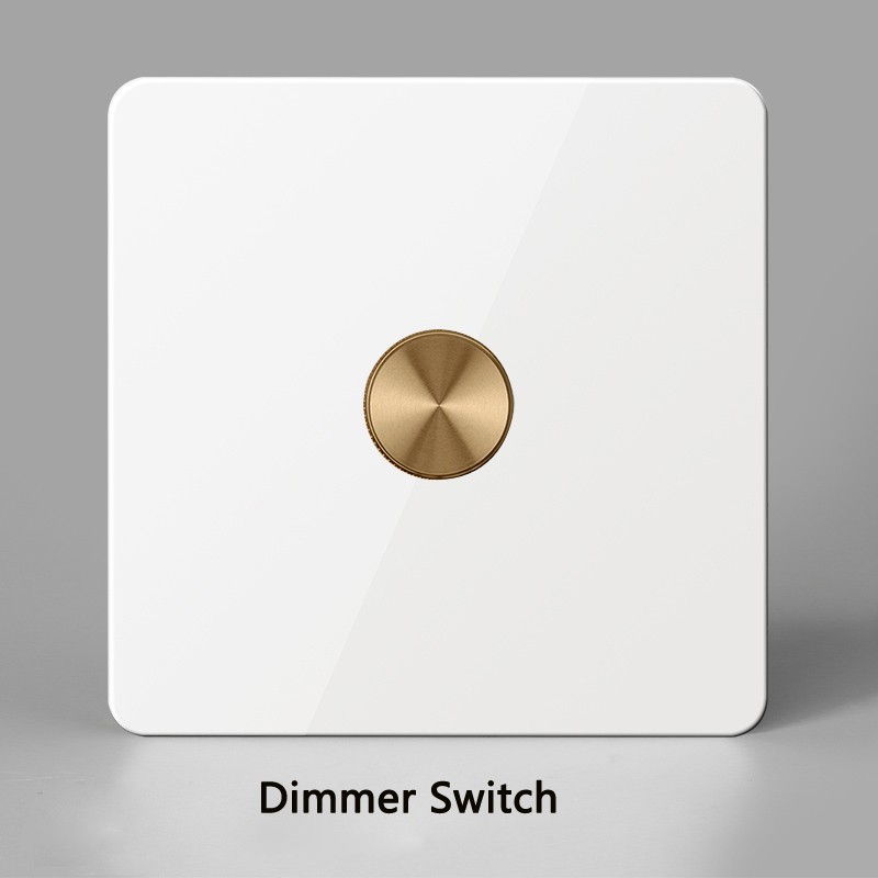 Stainless Steel Panel Dimmer Switch Led and Electric Light Brightness Regulator Antique Brass EU Standard With Claws