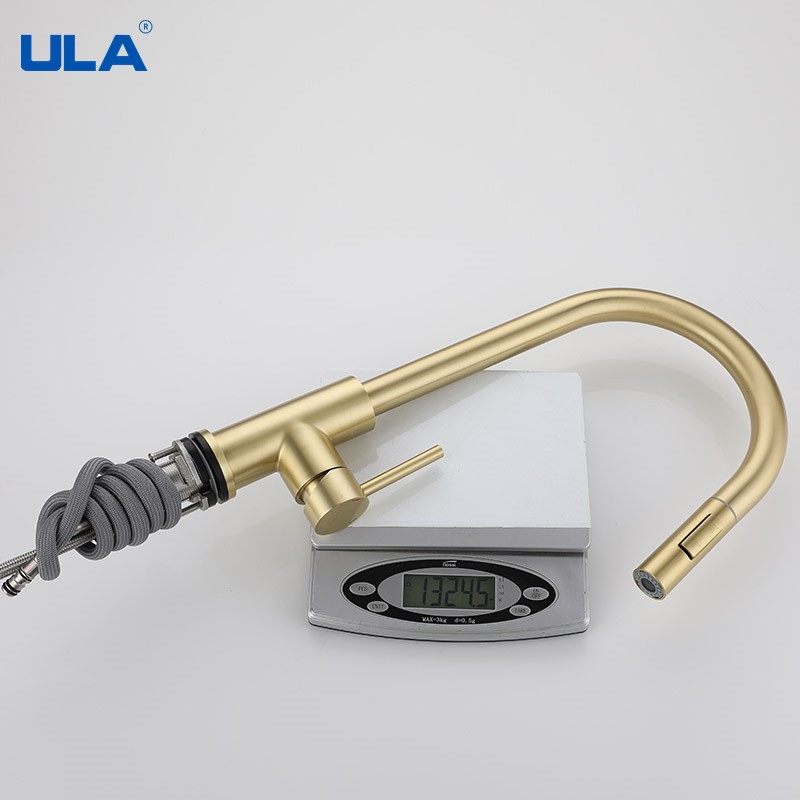 ULA Touch Kitchen Mixer Faucet Sensor Kitchen Faucet Crane Sink Mixer Rotate Kitchen Tap Pull Out Faucet With Sensor Gold Tap