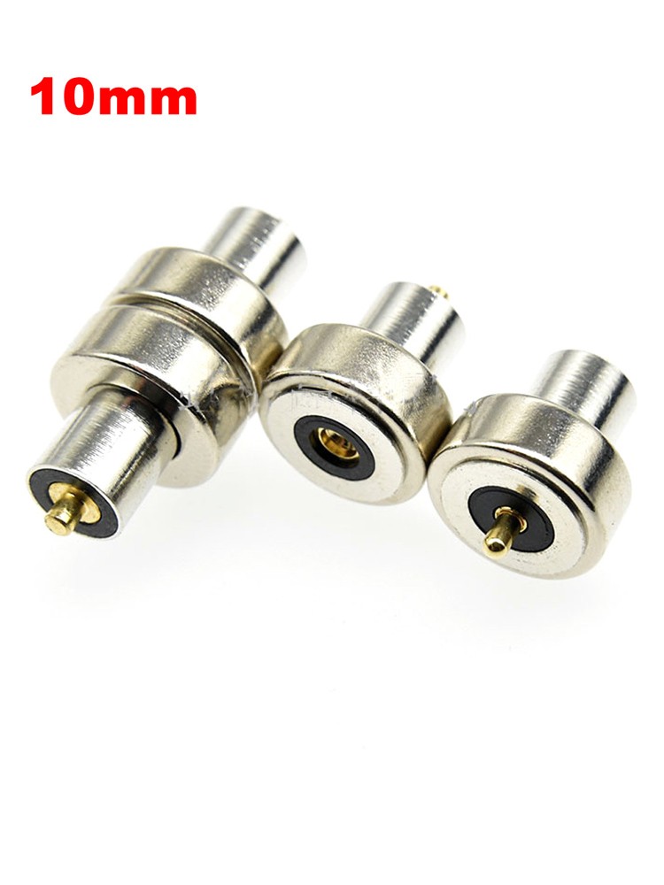 10mm 2P ​​Water Proof High Current Fast Charge Spring Load DC Magnetic Connector Pogopin Charge Power Probe Soldering Wire Type