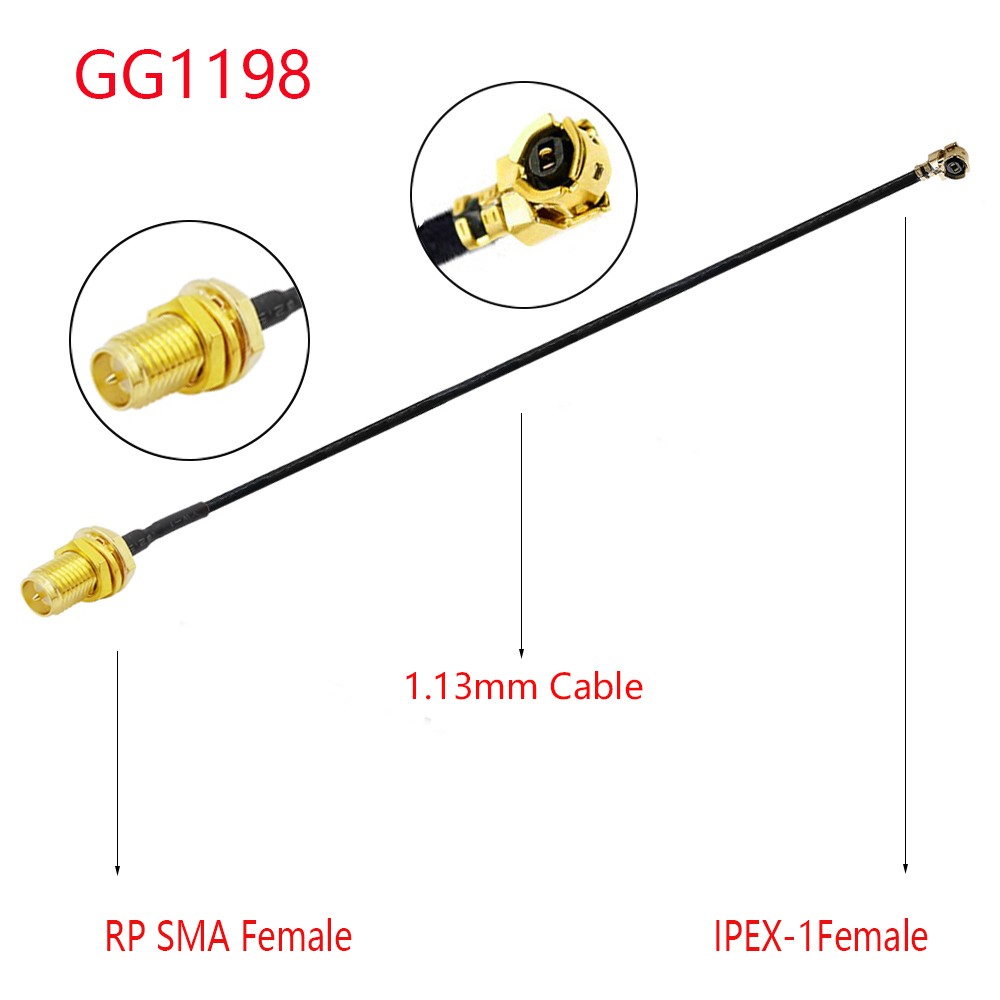 10pcs SMA Female to U.FL IPX Sockets Jack Connectors Adapter RG178/1.13mm Cable SMA Female Pigtail Jumper for WiFi Router GPS AP