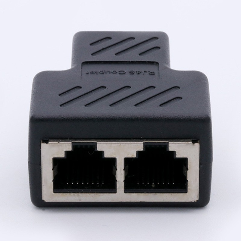 10pcs/lot RJ45 Network Cable 8P8C Splitter Coupler Connector Ethernet Extension Adapter 1xFemale to 2 Ways Adapter