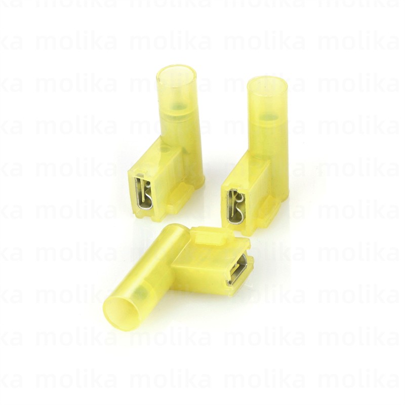 30/50/100PCS Nylon Flag Female Terminal Insulated 6.3mm Female Flag Spade Wire Connector Quick Crimp  Wire Connector Terminal