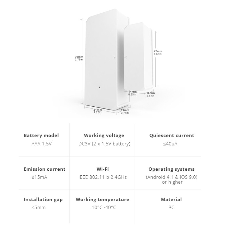 SONOFF DW2 واي فاي/SNZB-04 زيجبي نافذة مستشعر الباب باب مفتوح/مغلق للكشف عن EWeLink التطبيق إخطار إنذار أمن الوطن الذكي