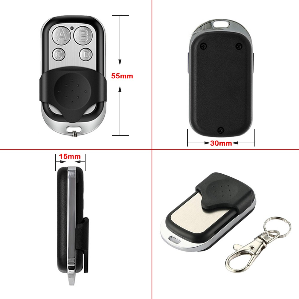 Fdoitrand Garage Door Remote Control 433.92MHz Replacement Fixed Code fdoitrand TS2DE TS4DE MPSTF2E MPSTF4E ER2C4ACD Remote Key