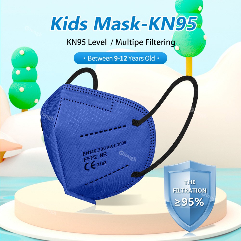 9-12 سنة الأطفال FFP2 أقنعة 5 طبقات Mascarilla KN95 Infantil FFP2mask Niños Mascarillas FPP2 Homologada الاطفال قناع FP2