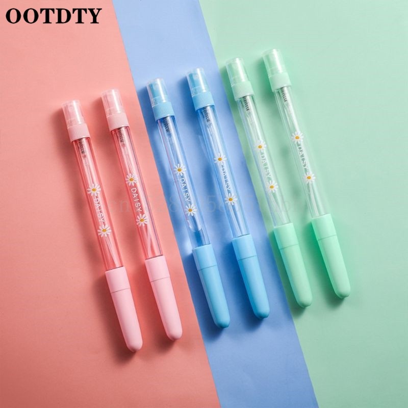 6pcs/set Creative Spray Gel Pen Perfume Antiseptic Alcohol Sanitizer Sprayer Refillable Neutral Pen Student Stationery