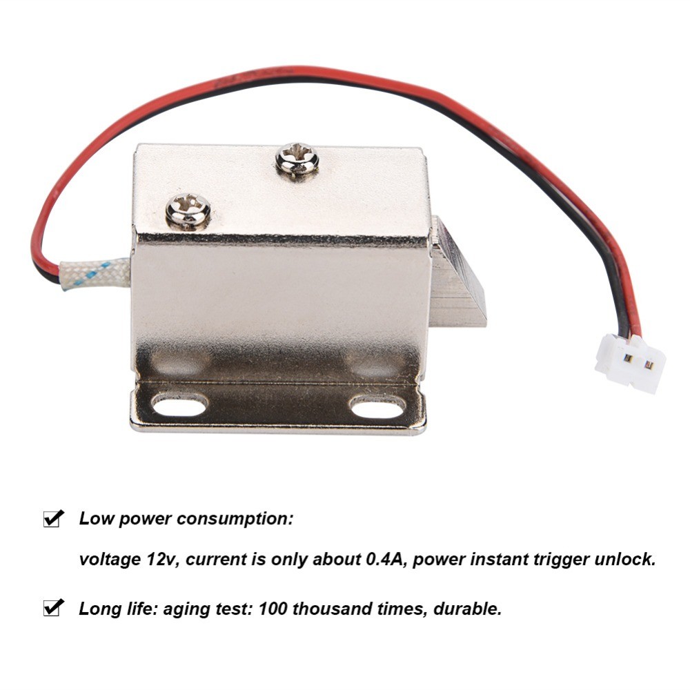 DC12V الملف اللولبي الكهرومغناطيسية قفل كهربائي التحكم في الوصول لباب خزانة درج قفل مغناطيسي