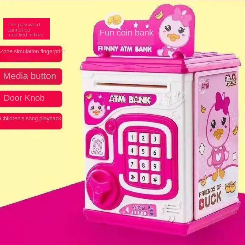 Net red Vibrato piggy bank children fingerprint password can be stored and pull anti-fall locks