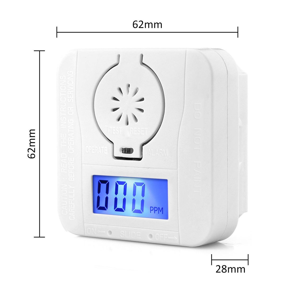 New Co Carbon Monoxide Fire Alarm Smoke Detector Poisoning Gas Warning Sensor Security Poisoning Alarm Lcd Photoelectric Detectors