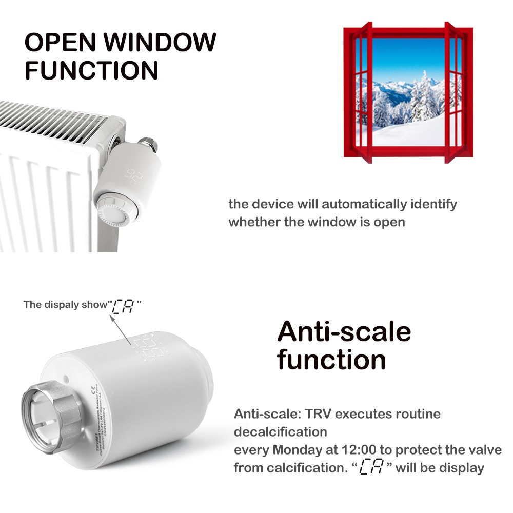 2022 Tuya Smart Zigbee Thermal Radiator Valve TRV Programmable Coolant Actuator Temperature Controller Support Alexa