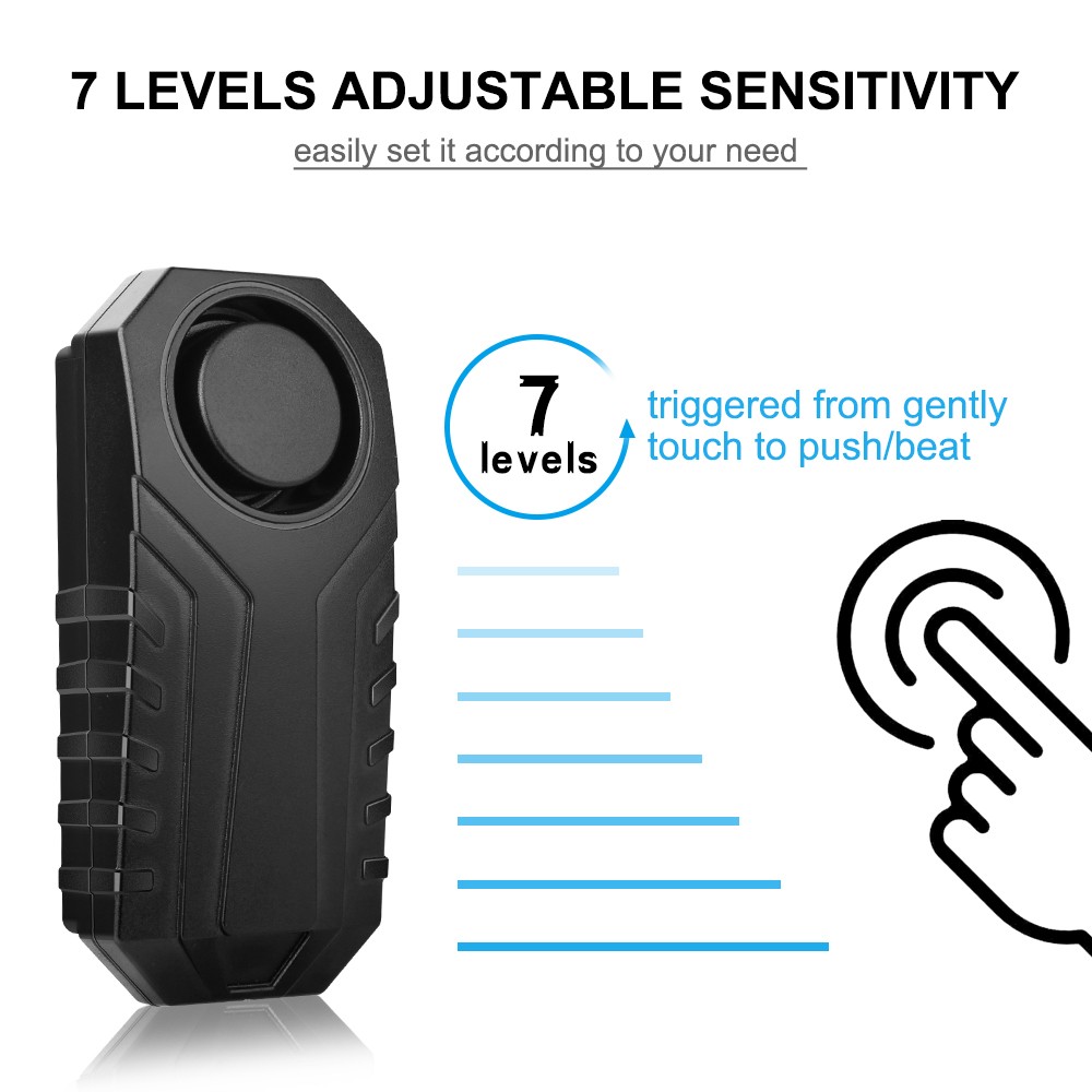 Elecpow Anti-theft Vibration Bicycle Alarm Remote Control 113dB Loud Wireless Alarm Sensor Waterproof Motorcycle Security